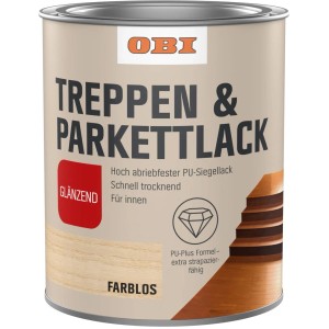 Dose OBI Treppen- und Parkettversiegelung, farblos glänzend, für Innen.