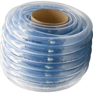 Transparenter Fitt Glasklarschlauch, Ø 19 mm, aufgerollt. Ideal für Garten und Industrie.