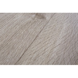 PVC-Bodenbelag Infinity in Dielenoptik Grau, Detailansicht.