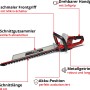 Einhell Akku-Heckenschere GE-CH 18/60 Li-Solo: Heckenschneider mit drehbarem Griff und 60 cm Schnittlänge.