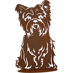 Ferrum Art Design Hund Bello, 40 cm, Rostbraun, Gartendeko aus Edelrost.