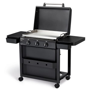 Enders Grill Plancha Amaro: Gasgrill mit Edelstahl-Plancha, Haube und Ablageflächen.