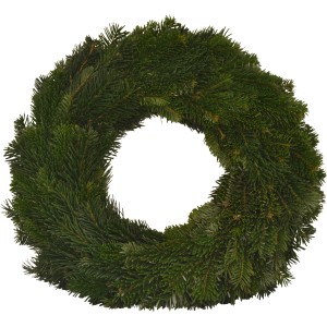 Adventsgesteck aus Nordmann-Tanne, Ø ca. 40 cm, für weihnachtliche Dekoration.