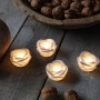 4 weiße LED Deko Rosen aus Kunststoff, stimmungsvolle Tischdeko mit Timer.