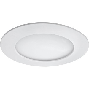 Weißes Briloner LED-Einbauleuchten 3er-Set, 12 cm Durchmesser, für Deckenmontage.