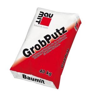 Sack Baumit Grobputz, 40 kg, mineralischer Kalk-Zementputz für Innen & Außen.