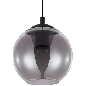 Eglo Hängeleuchte Ariscani, schwarz-transparent, Pendelleuchte mit E27 Fassung.