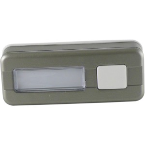 REV Klingeltaster Titan Kunststoff mit Namensschild für Tür, Aufputz/Unterputz.