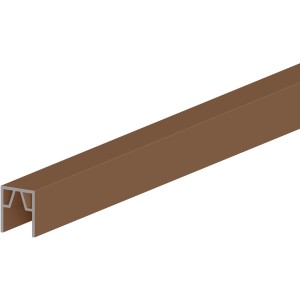 TraumGarten Abschlussleiste aus Alu in Bambus-Optik für Zaunbau, 174cm lang.