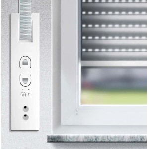 Schellenberg RolloDrive 45 Rollladenantrieb am Fenster, motorisierter Gurtwickler.