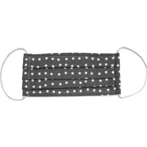 Wenko Mund-Nasenmaske Gr. L, grau mit weißen Punkten, wiederverwendbar.