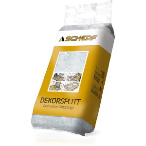 Sack Glassplitt Kristall-Klar 4-8mm, 10kg, Ziersplitt für Garten und Deko.