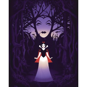 Komar Wandbild Disney Snow White Evil Queen 40 cm x 50 cm Lila