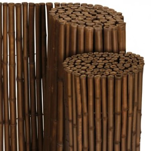 Sol Royal Bambus Sichtschutz Zaun, dunkelbraun, 180x250cm, aus ca. 2-3 cm dicken Bambusrohren.