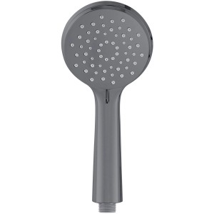 Wenko Handbrause Young Gunmetal Grey, Teil des Brausesets, mit drei Strahlarten und Antikalk-Noppen.