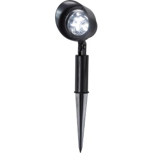 Schwarzer LED-Solarstrahler Ottana im 3er-Set mit Erdspieß für den Garten.