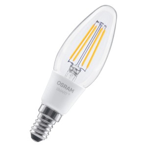 Osram Matter Leuchtmittel E14 Kerzenform B40 Dimmbar 4 W 470 lm 11,5 x 3,5 cm