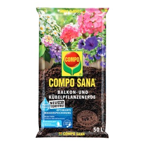 Compo Sana Balkon- und Kübelpflanzenerde torffrei 50 l