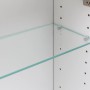 Innenansicht Held Möbel Monza Spiegelschrank 100cm mit Glasböden und variablen Bohrungen.