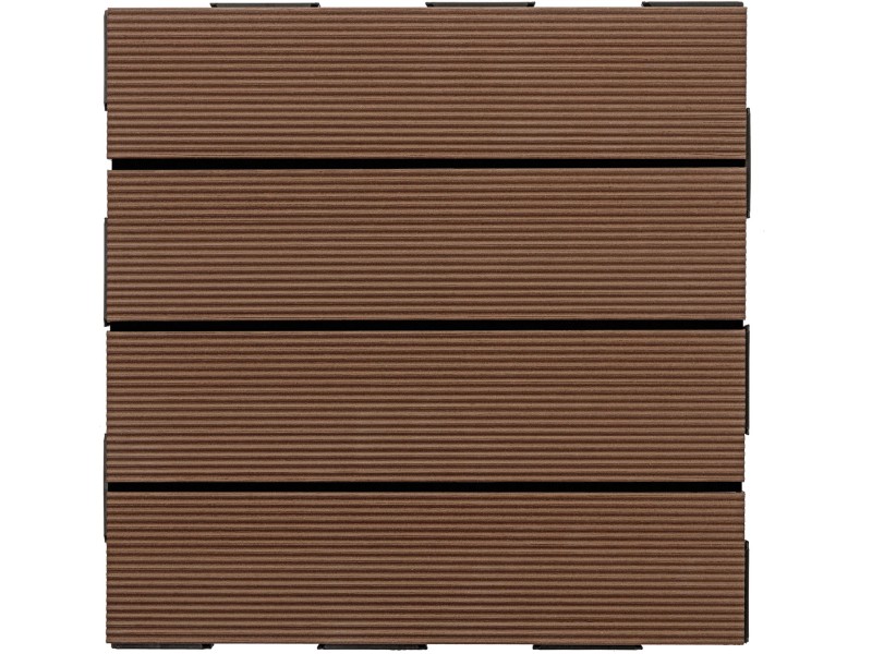 Set WPC Klick FliesenSet 30 cm x 30 cm Braun 6 Stück kaufen bei OBI