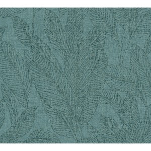 AS Creation Vliestapete Floral in Petrol mit Palmenblatt-Muster, Dekorative Tapete.