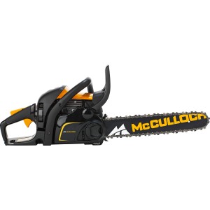 McCulloch Benzin-Kettensäge CS 410 Elite in Schwarz und Gelb.