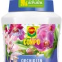 Flasche Compo Orchideendünger 250ml mit Orchideenblüten auf dem Etikett.