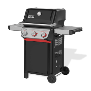 Weber Gasgrill E-325 GBS Spirit 2025, 3 Brenner, schwarz. Grillwagen mit Sear Boost Funktion und Deckelthermometer.