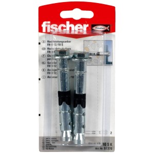 Fischer Hochleistungsanker FH II 12/10 S mit 6kt-Schraube, 2 Stück im Set.