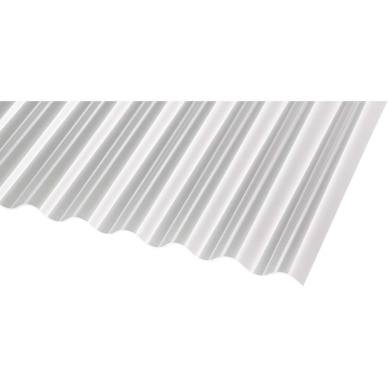 Opal-weiße Acryl Profilplatte Sinus 76/18, Kunststoffbedachung für Carport & Terrasse.