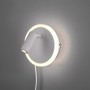 Weiße, dimmbare LED-Wandleuchte Jordan mit Leselampe, Metall matt, warmweißes Licht.