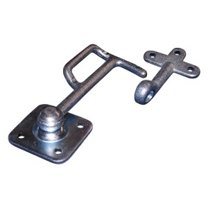 Las Ladebordwandhaken Set links für PKW Anhänger, verzinkt, mit Öse.