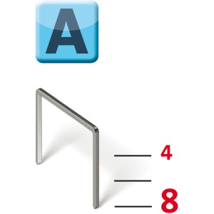 Feindrahtklammer A Typ 53 (4-8 mm) für Novus Handtacker.