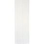 Weißes Kosche Akustikpaneel (240x56,1 cm) mit vertikalen Rillen für Wand- und Deckenverkleidung.