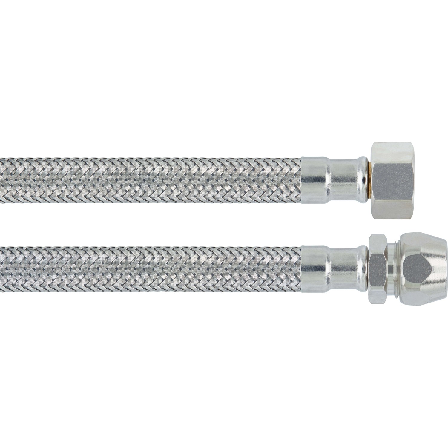Flexibler LUX Armaturen-Verbindungsschlauch, 1000 mm lang, mit G 3/8 und 8 mm Anschluss.