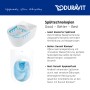 Duravit Starck 3 Wand WC Set, weiß, mit Absenkautomatik. Spültechnologien im Detail.