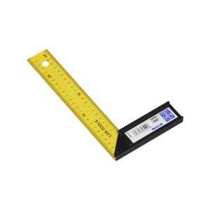 LUX Tischlerwinkel Classic, 250 mm, gelb, zum Anreißen und Ausrichten von 90° Winkeln.