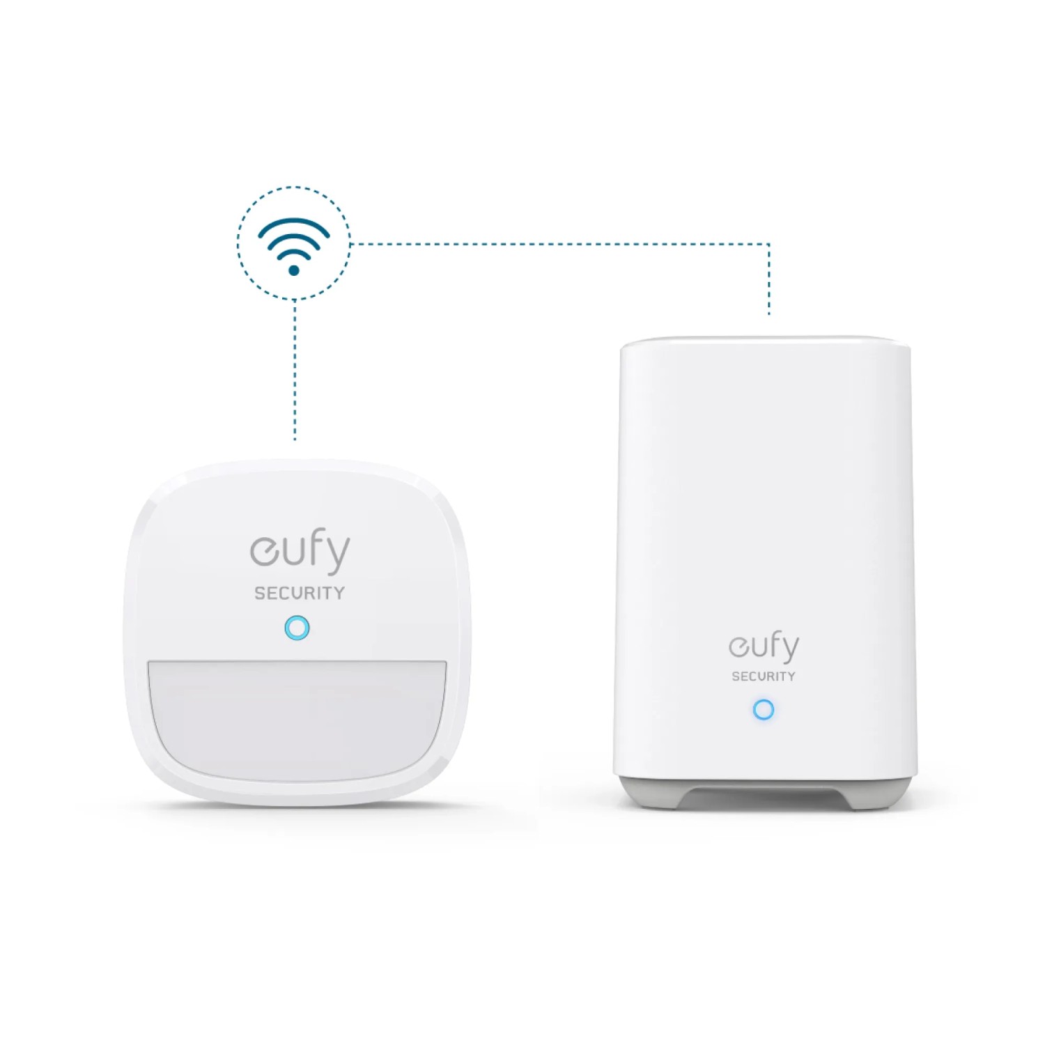 Eufy Bewegungssensor und HomeBase für die Kameraüberwachung im Set.