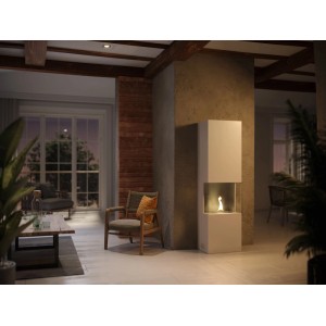 Tenderflame Ambientekamin Indie mit Brenner Weiß 2 kW