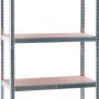 Verzinktes Metall-Schwerlastregal mit 5 Böden, 180x90x40 cm, ideal für Werkstatt, Keller oder Garage.