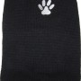 Schwarzer Heim Hundepullover Arktis Gr. 30 mit Pfoten-Motiv und grauem Rollkragen.