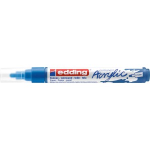 Edding 5100 Acrylmarker in Enzianblau mit mittlerer Rundspitze (2-3 mm) für Leinwand und Papier.