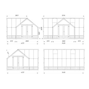 Palmako Gewächshaus Emilia 19 Grau 19,1 m²