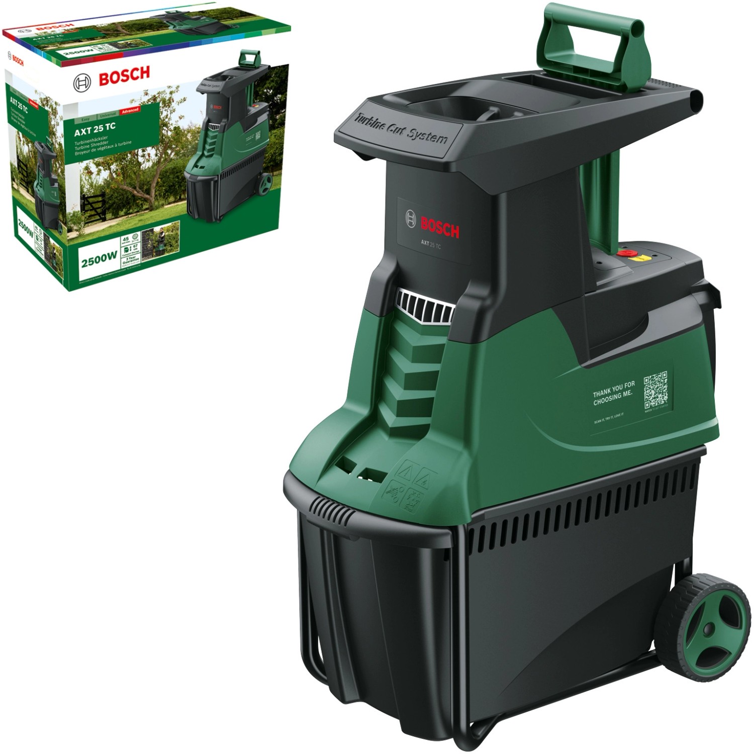 Bosch Gartenhäcksler AXT 25 TC mit TurbinenSchnittSystem kaufen bei OBI