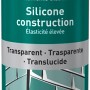 Transparente Kartusche OBI Bau-Silikon, geeignet für dauerelastische Abdichtungen.