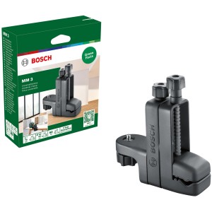 Bosch Universalklemme MM 3 für Messwerkzeuge, Klemmbereich 3-70 mm, Höhenverstellung bis 60 mm.