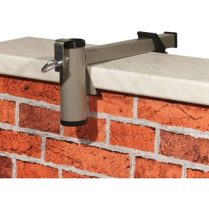 Videx Garden Sonnenschirmhalter für Mauerbrüstung, Aluminium, Ø 25mm.