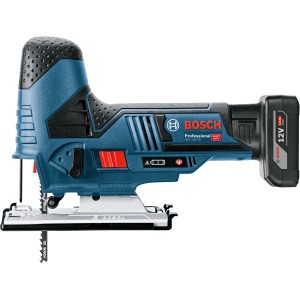 Bosch Professional Akku-Stichsäge GST 12 V-70 Solo mit Stichsägeblatt, blau.