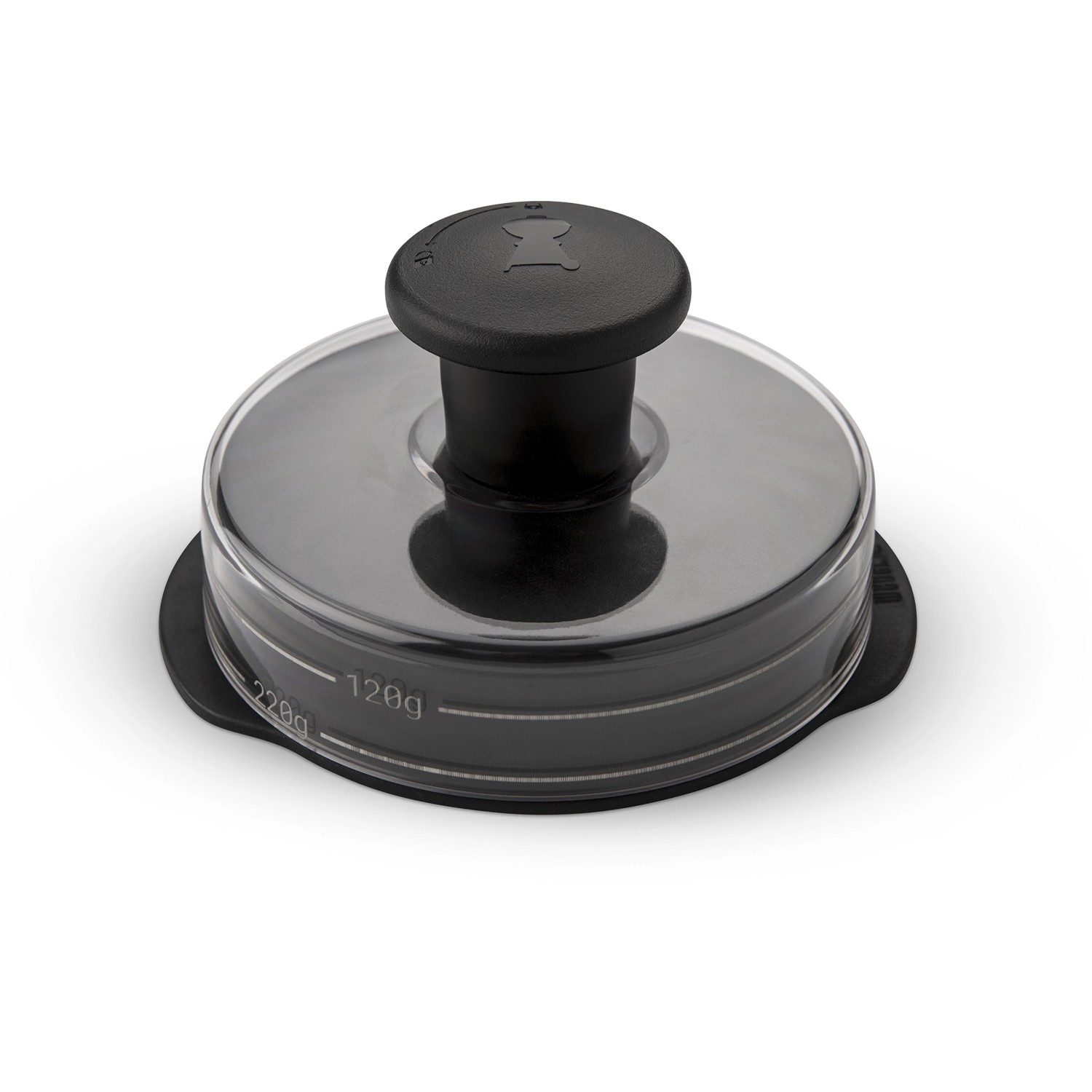 Weber Hamburgerpresse, schwarz/transparent, 2-teilig, für perfekte Burger-Patties. Grillzubehör.