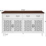 okwish Sideboard mit 4 Türen 2 Schubladen Wohnzimmer 150x90x40cm Weiß_5